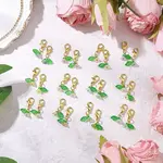 24Pcs 12 Colors Acrylic Flower Pendant Decorations