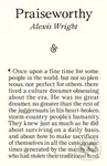 Praiseworthy - Alexis Wright - kniha z kategorie Společenská beletrie