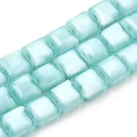 Opaque Solid Color Glass Beads Strands