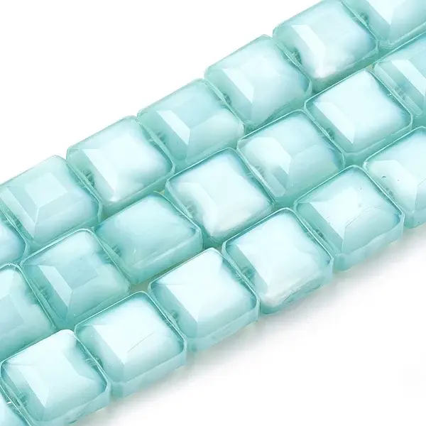 Opaque Solid Color Glass Beads Strands