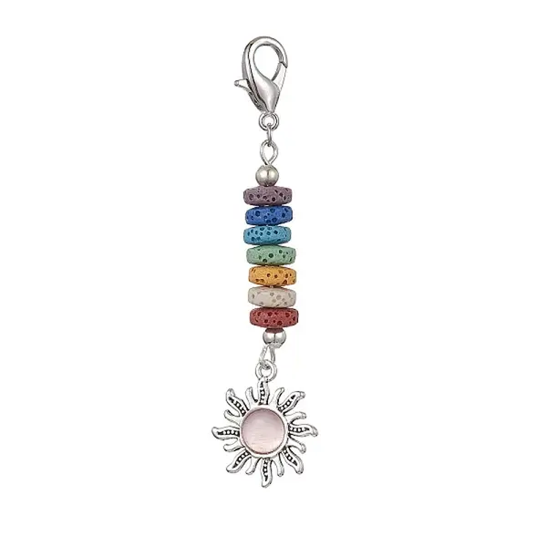 Sun Alloy & Cat Eye Pendant Decoration