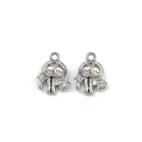 Brass Micro Pave Cubic Zirconia Pendants