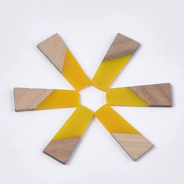 Resin & Walnut Wood Pendants