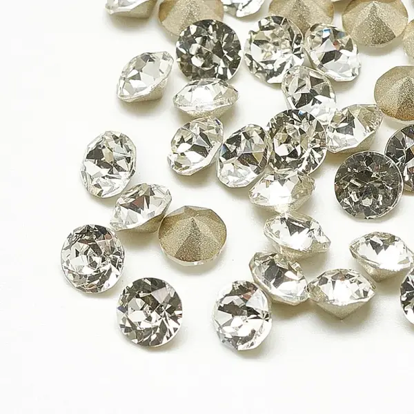 Pointed Back Glass Rhinestone Cabochons