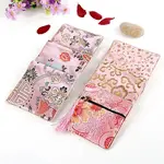 Square Chinese Style Brocade Zipper Bags with Tassel