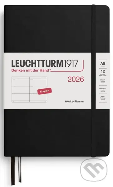 Weekly Planner 2026 Medium (A5) Black,Weekly Planner 2026 Medium (A5) Black