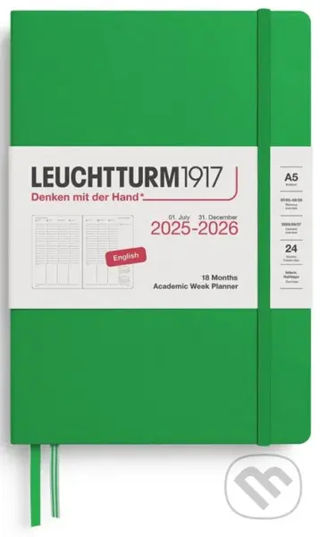 Academic Week Planner 2026 Medium (A5) 18 Months Spring Leaf