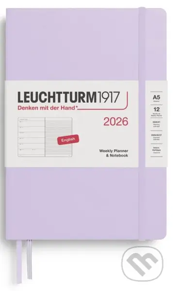 Weekly Planner & Notebook 2026 Medium (A5) Lilac