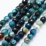 Faceted Natural Agate Beads Strands