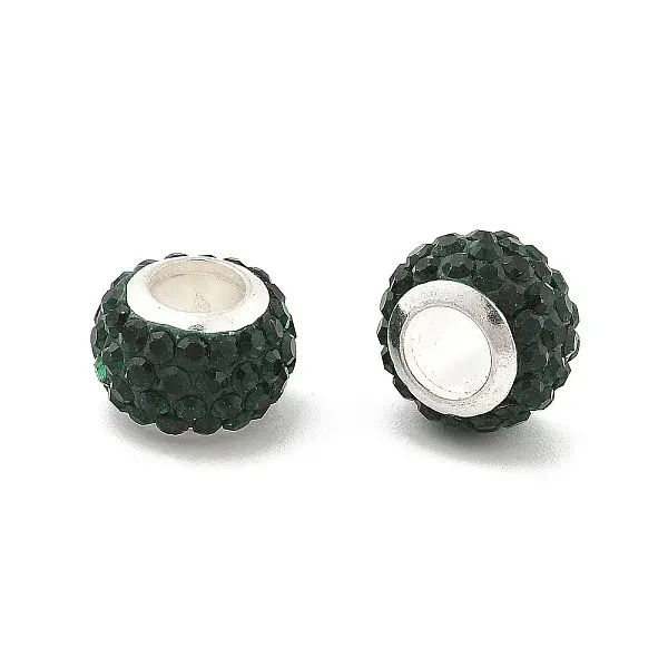 Rondelle Polymer Clay European Beads