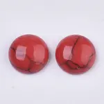 Dyed Synthetic Turquoise Flat Back Dome Cabochons