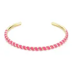 Twisted Brass Enamel Cuff Bangle