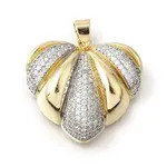 Brass Micro Pave Clear Cubic Zirconia Pendants