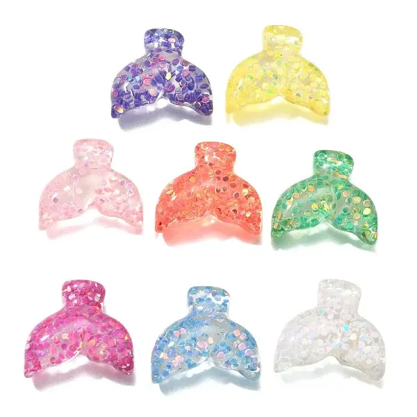 Transparent Marine Organism Resin Cabochons