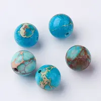 Round Natural Imperial Jasper Beads