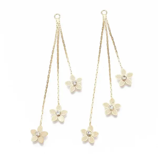 Brass Boston Link Chains Tassel Big Pendants