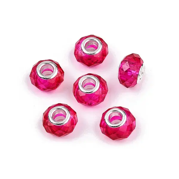 Baking Paint Transparent Glass European Beads