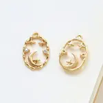 Brass Micro Pave Cubic Zirconia Pendants