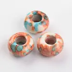 Dyed Rondelle Natural Ocean White Jade Beads