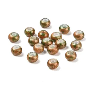 Opaque Spray Painted Glass Beads