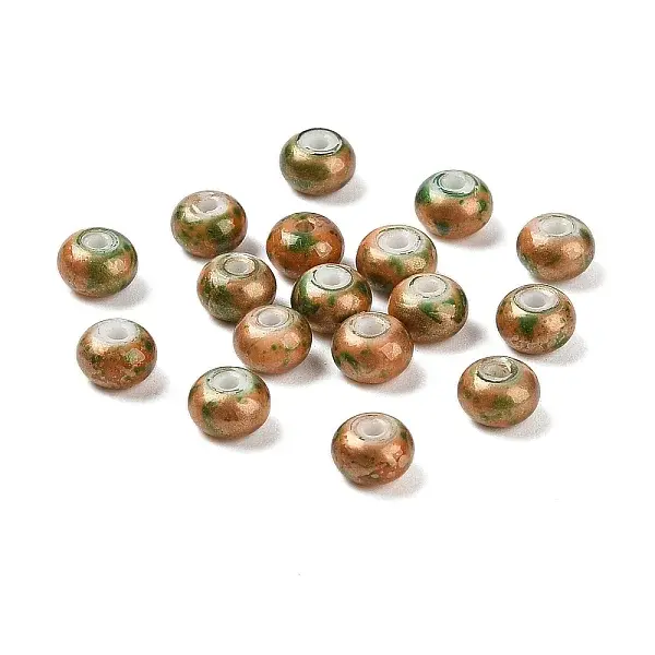 Opaque Spray Painted Glass Beads