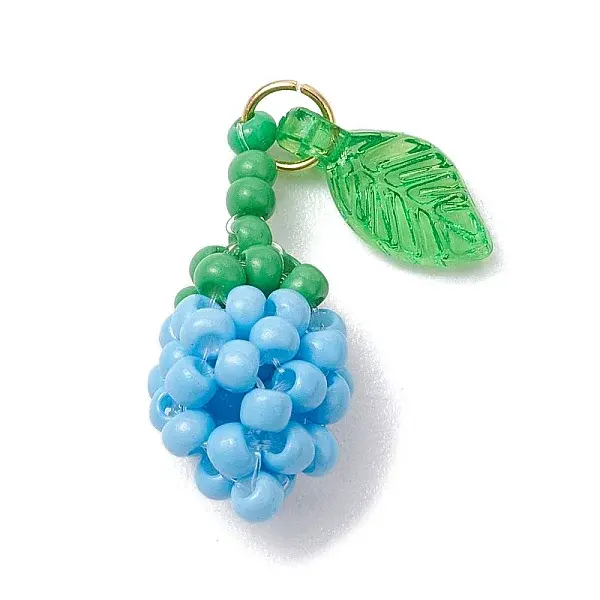 Glass Seed Beaded Rose Pendants