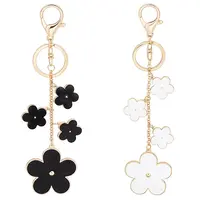 2Pcs 2 Colos Alloy Enamel Keychain