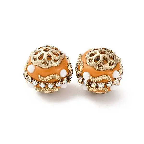 Handmade Resin Indonesia Round Beads