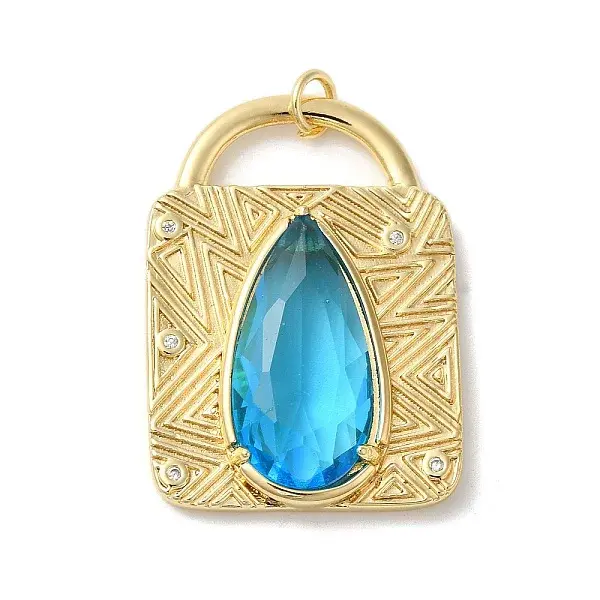 Lock Rack Plating Brass Pendants