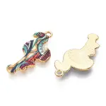 Printed Light Gold Tone Alloy Pendants