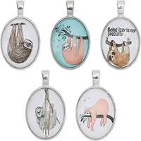 Alloy Glass Pendants