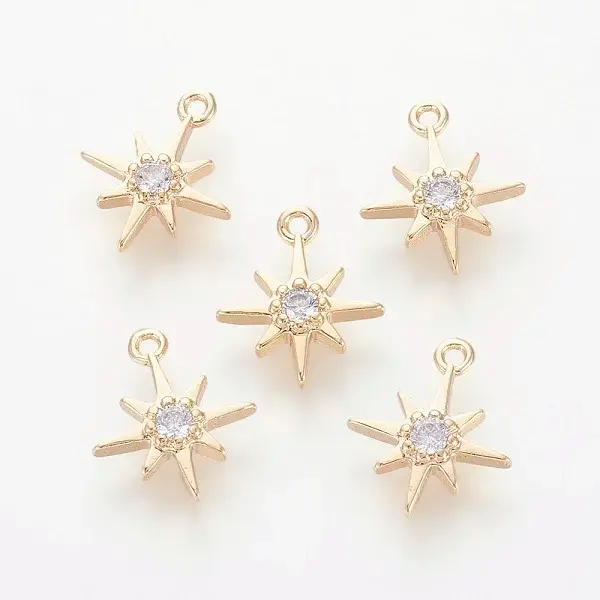 Brass Cubic Zirconia Charms