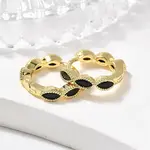 Brass Micro Pave Cubic Zirconia Huggie Hoop Earrings
