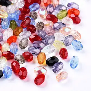 Electroplated Transparent Czech Glass Beads