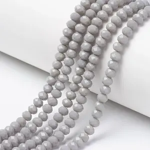 Opaque Solid Color Glass Beads Strands