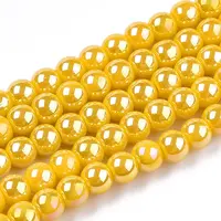 Electroplate Opaque Glass Beads Strands