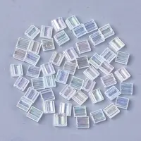 2-Hole Transparent Glass Seed Beads