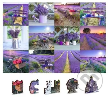 Levandulová Francie 2v1 (Dřevěné puzzle)