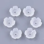 5-Petal Transparent Acrylic Bead Caps