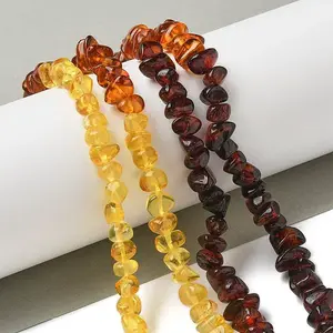 Gradient Color Natural Amber Beads Strands