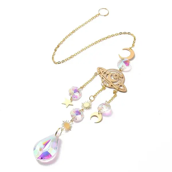 Faceted Glass Sun Catcher Pendant Decorations