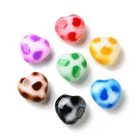 Spray Printed Opaque Acrylic Beads