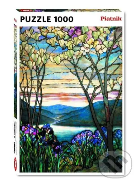 Tiffany: Magnolie a Irisy - puzzle z kategorie Umělecké