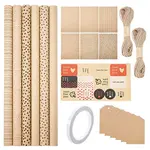 Heart Pattern Gift Wrapping Paper Sets