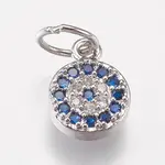 Brass Micro Pave Cubic Zirconia Charms