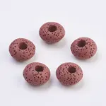 Natural Lava Rock European Beads