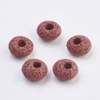 Natural Lava Rock European Beads