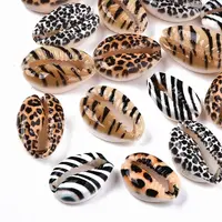 Printed Natural Cowrie Shell Beads