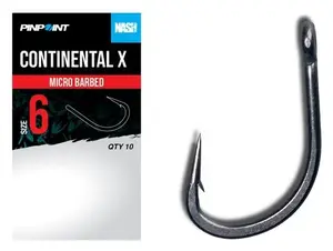 Nash háčky continental x micro barbed 10 ks - velikost 4