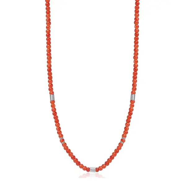 S'Agapõ Slušivý náhrdelník s červenými korálky Madera SAD02